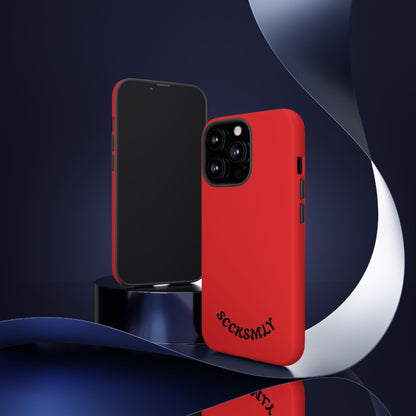 SOLID Screaming Red Tough Case for Apple