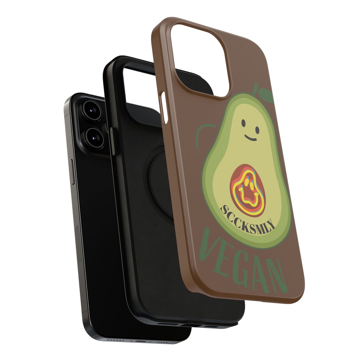 "IOS or Apple" Playful Vegan Avocado Phone Case - Tough, Durable Protection with a Fun Design