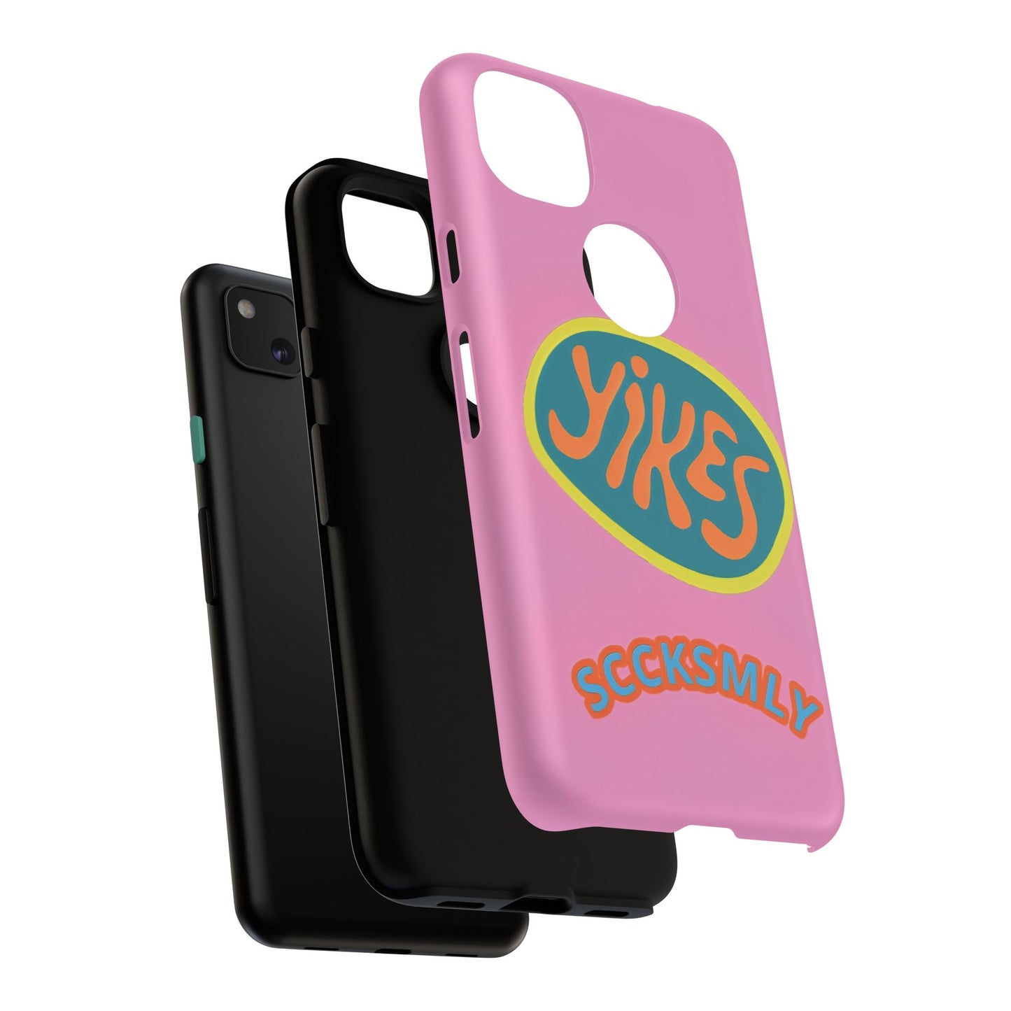 Pink "YIKES" Tough Phone Case for Google Pixel