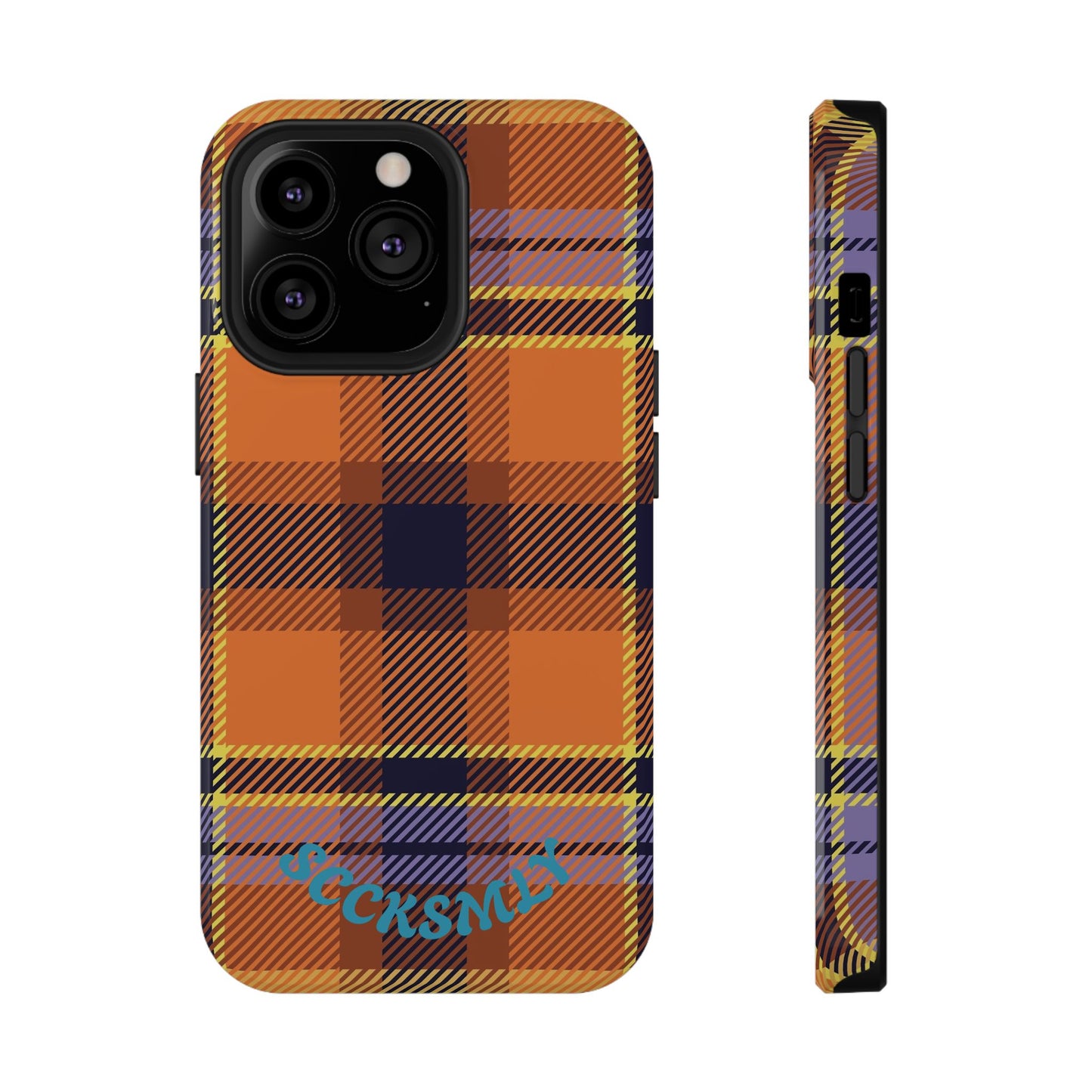 Orange Sickle Plaid  Phone Case for Apple
