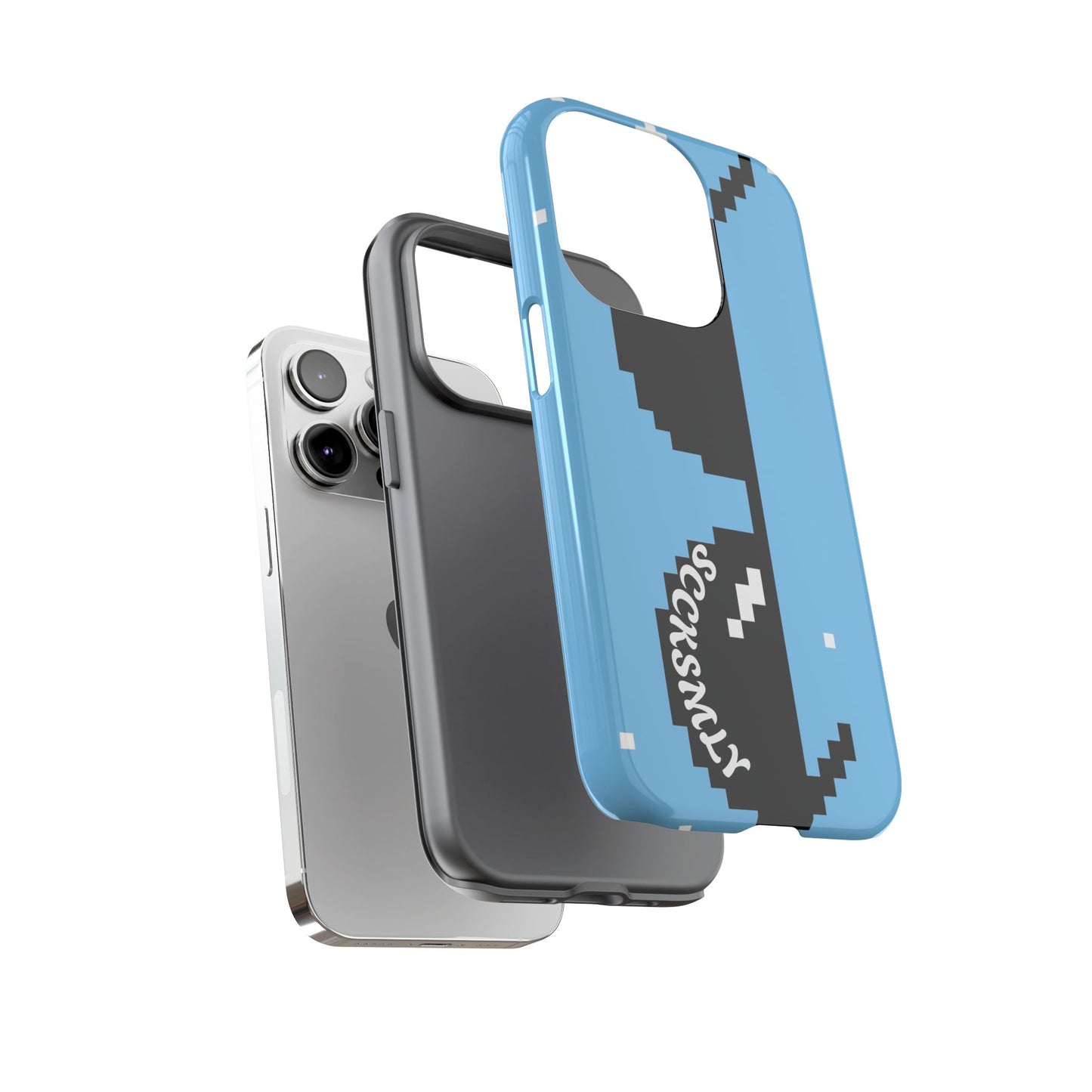 Pixel Glass Tough Phone Case for Apple