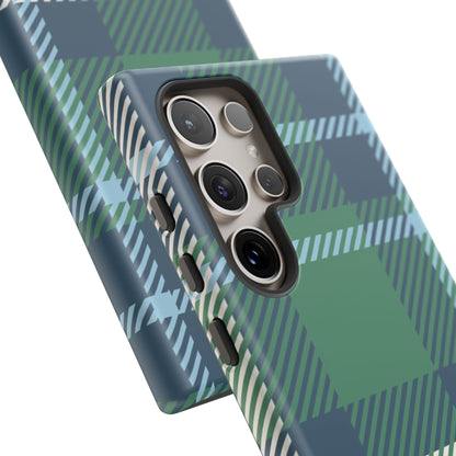 Earth and Sky Plaid Tough Phone Case for Samsung