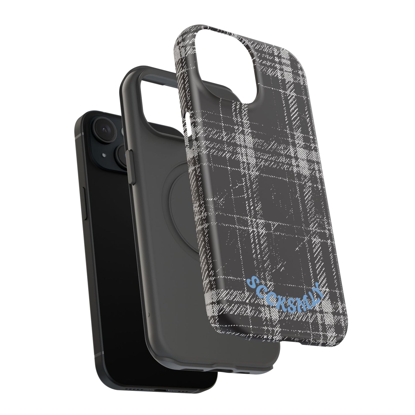 Smoky Grungy Plaid Phone Case for Apple