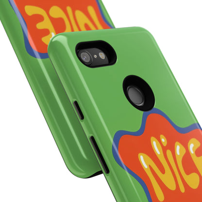 Green "NICE" Tough Phone Case for Google Pixel