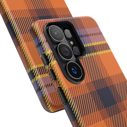 Orange Sickle Plaid Phone Case for Samsung