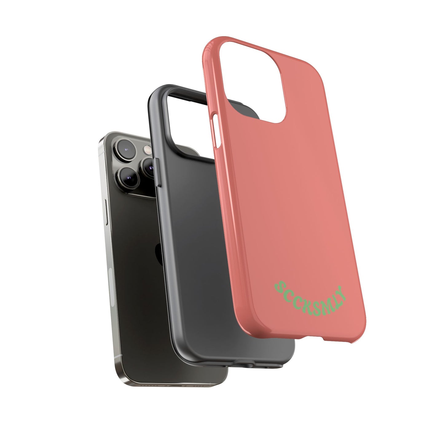 SOLID Guava Melon Wave Tough Phone Case for Apple