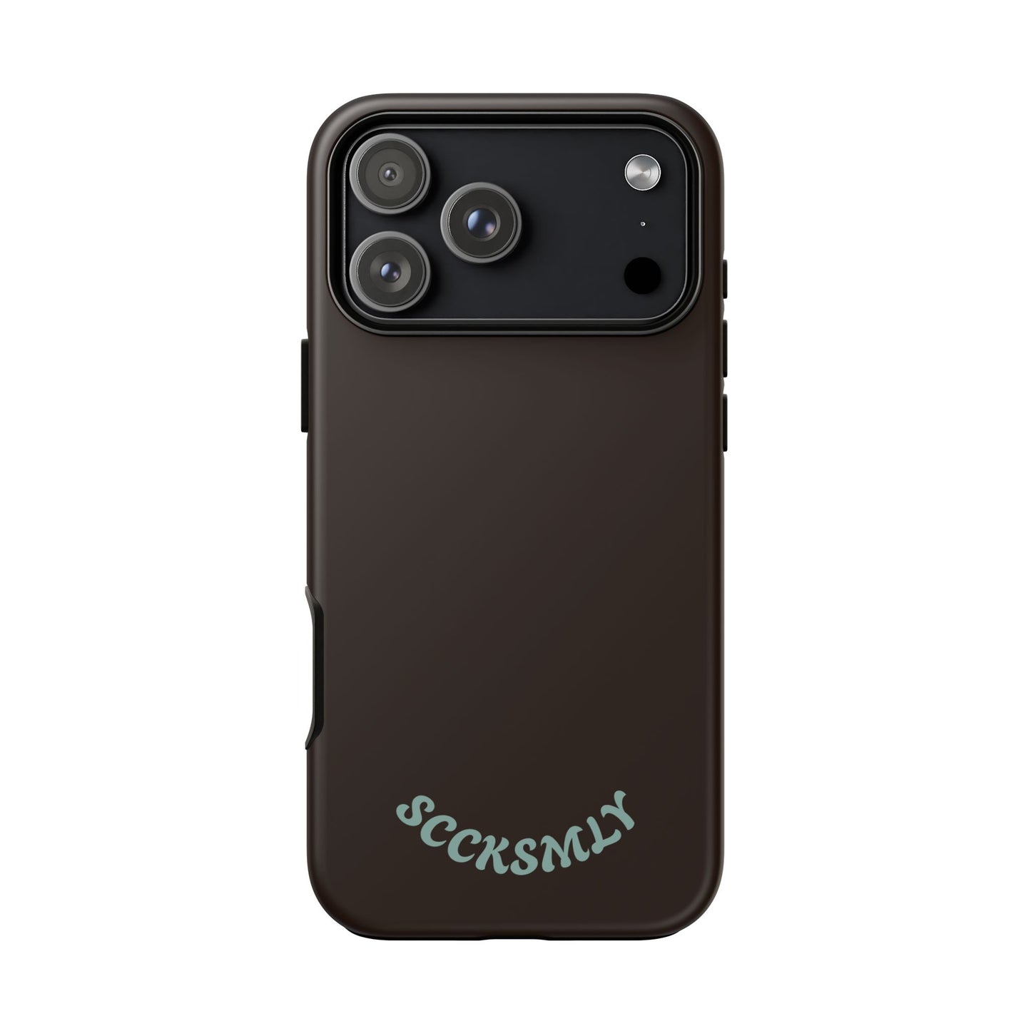 SOLID Espresso Mint Tough Phone Case for Apple