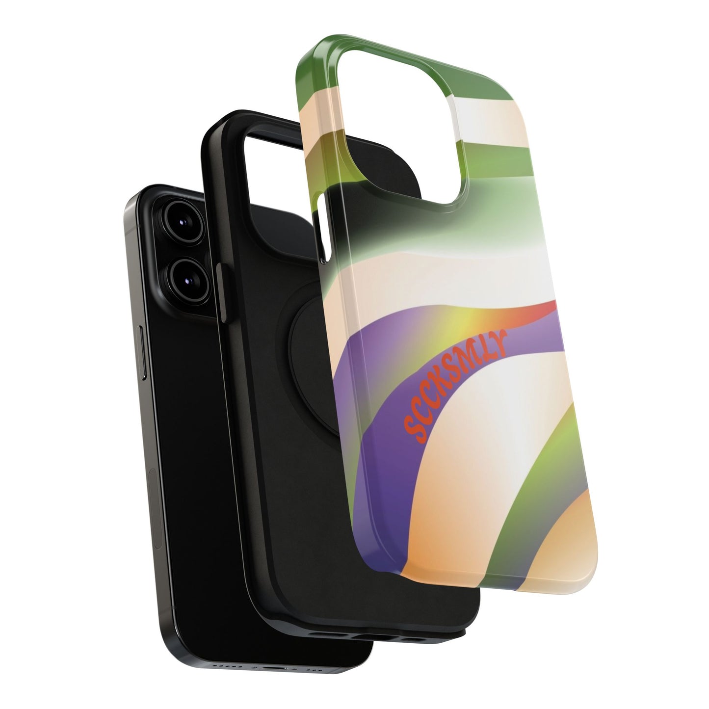 Green Waves Phone Case for Apple