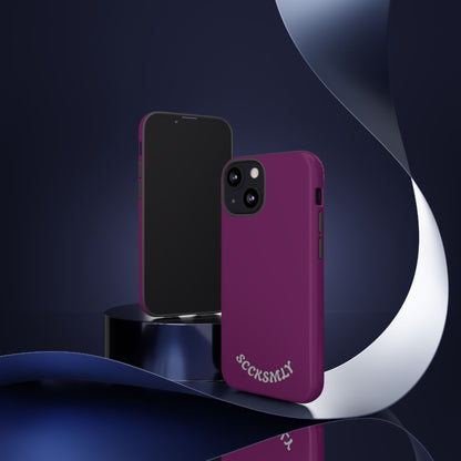 SOLID Amethyst Matte Tough Phone Case for Apple