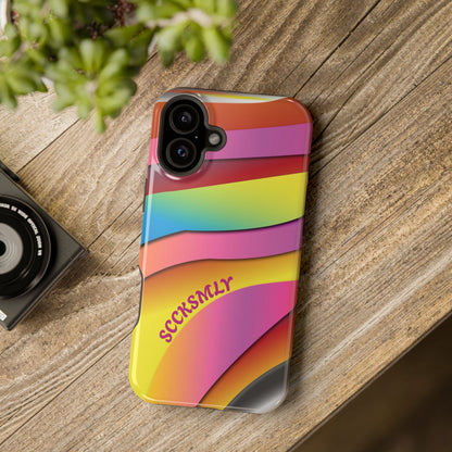 Modern Retro Rainbow Phone Case for Apple
