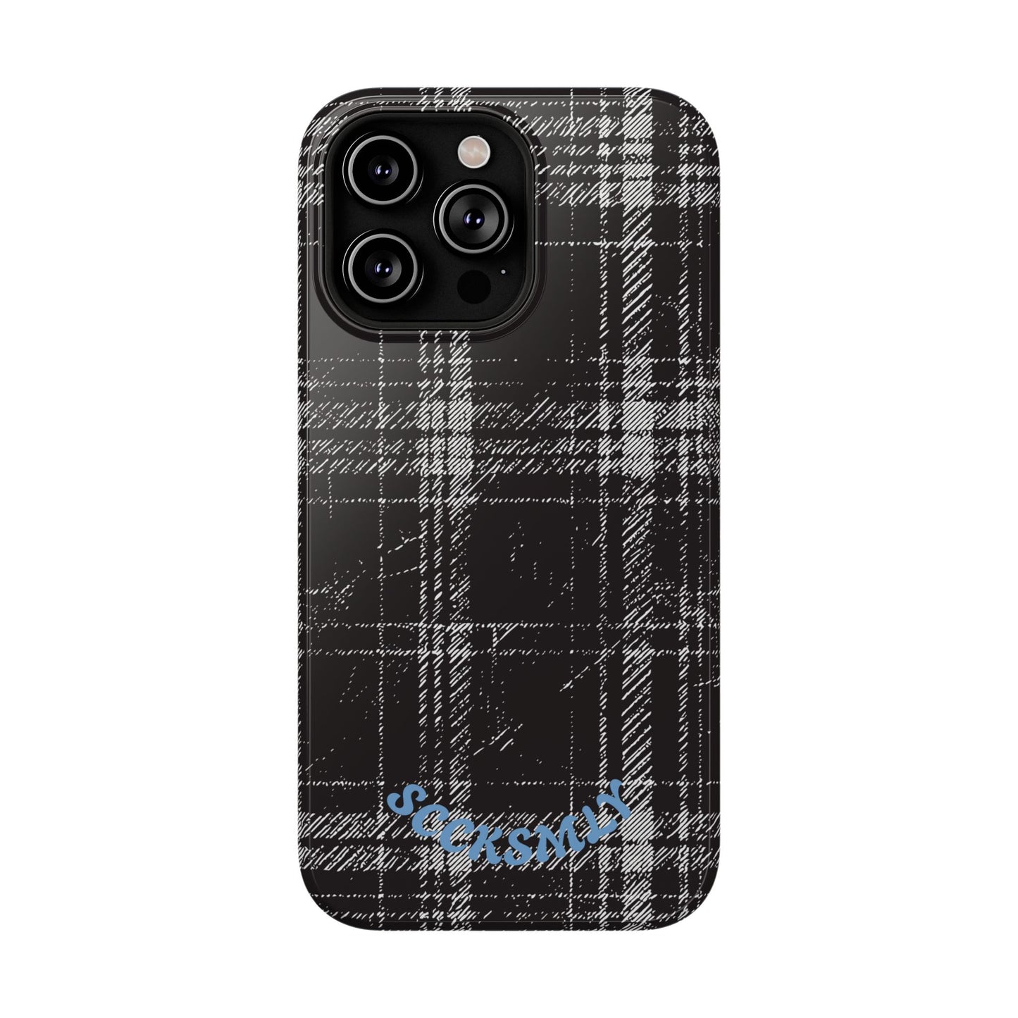 Smoky Grungy Plaid Phone Case for Apple
