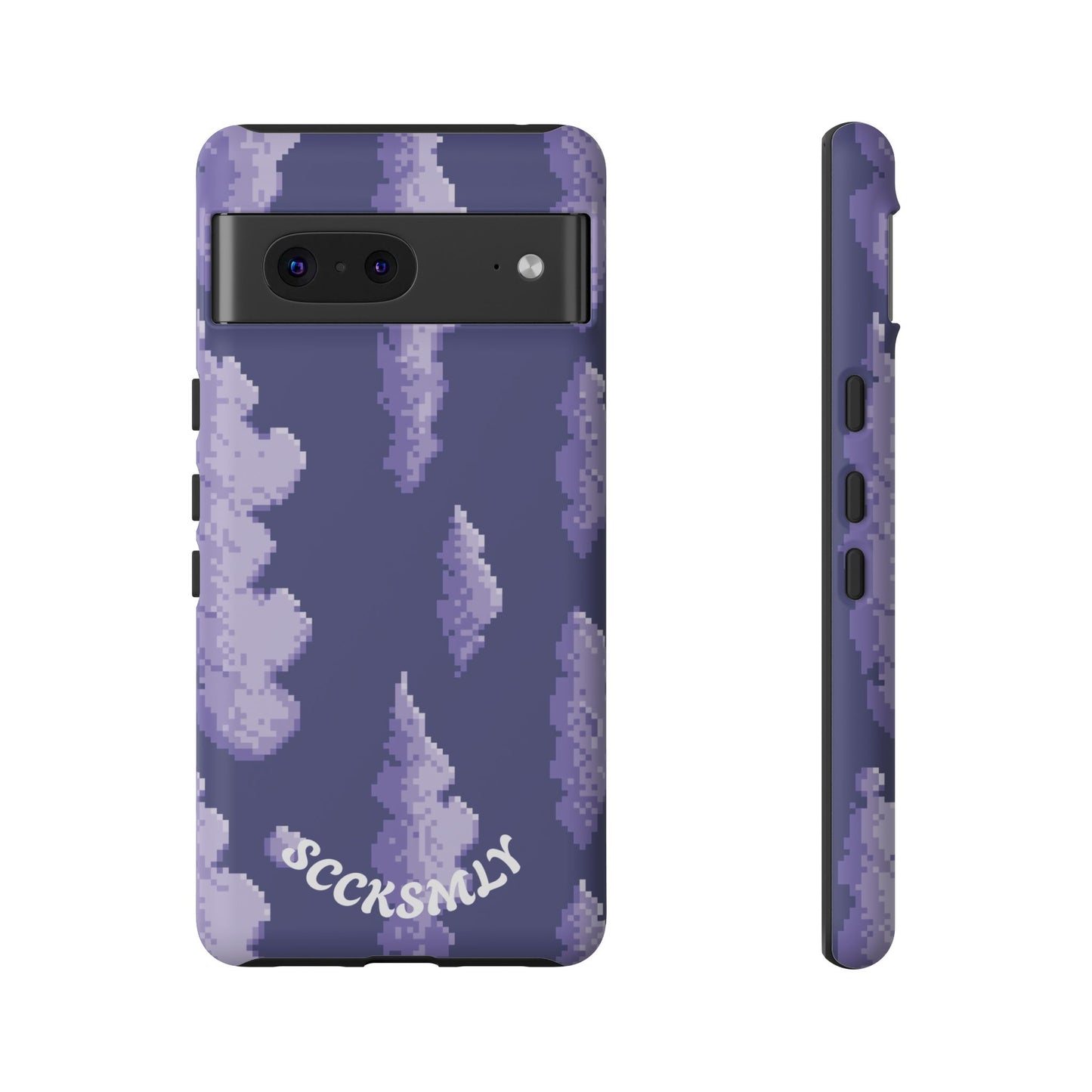 Lilac Pixel Cloud Tough Phone Case for Google Pixel