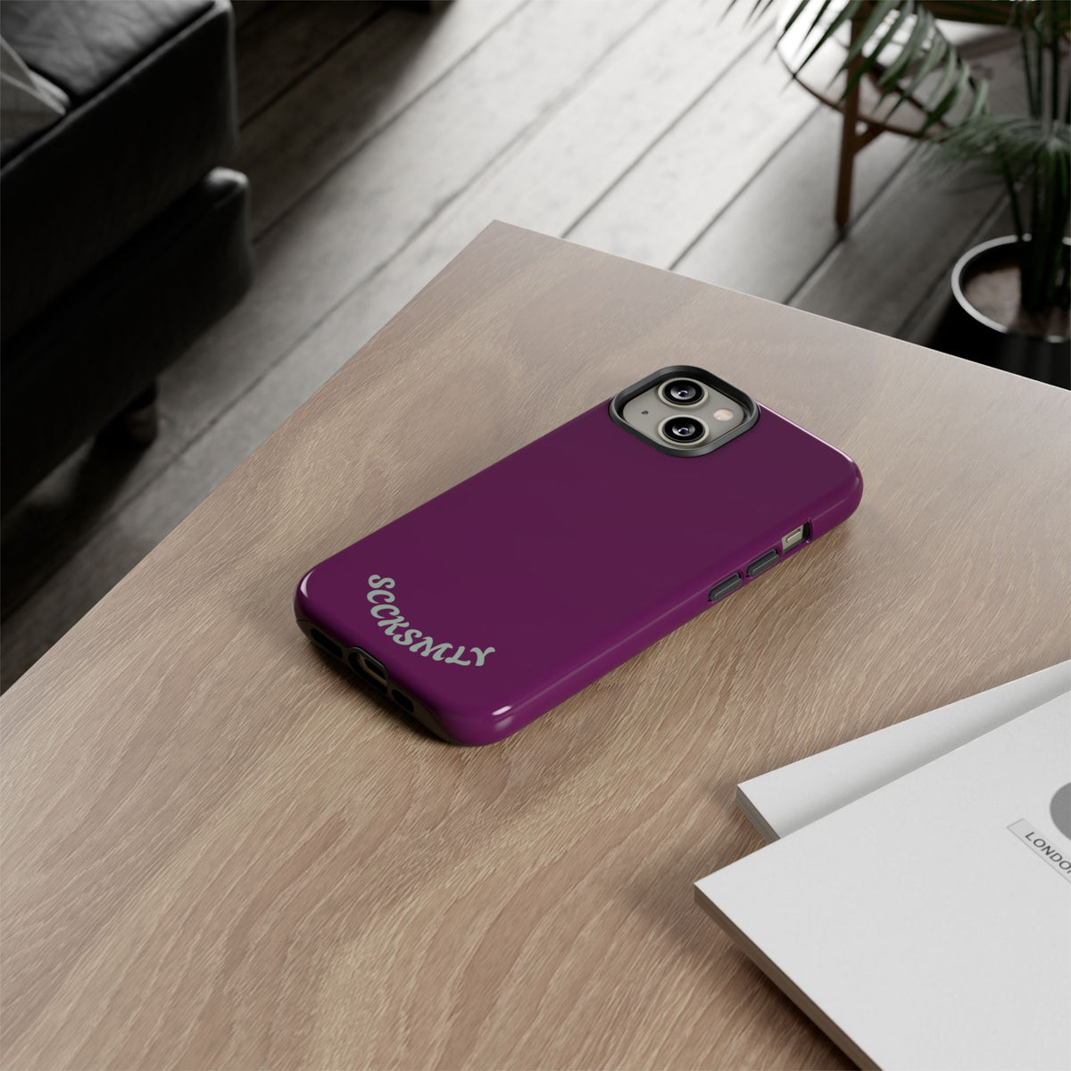 SOLID Amethyst Matte Tough Phone Case for Apple