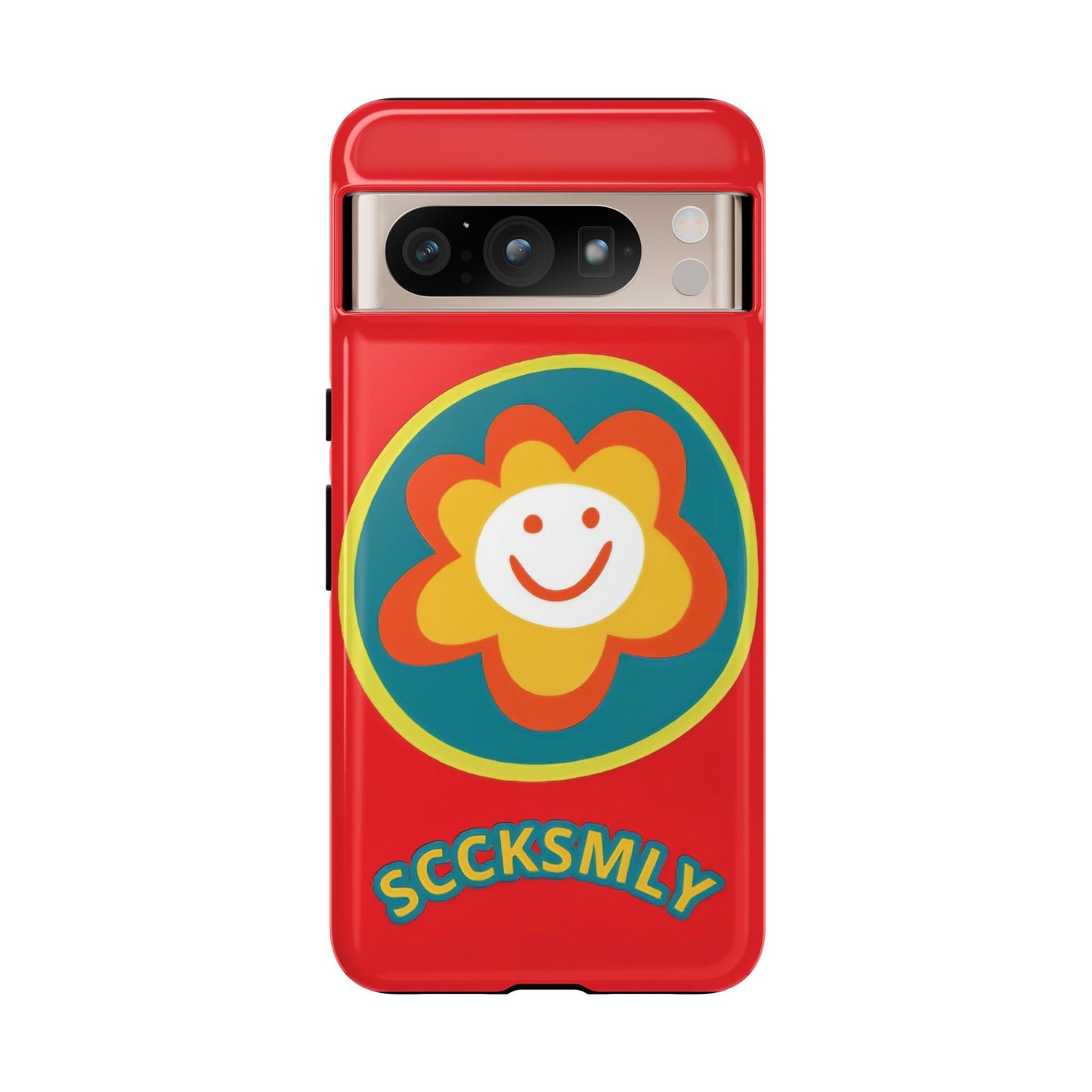Red "SUNSHINE SMILE" Tough Phone Case for Google Pixel