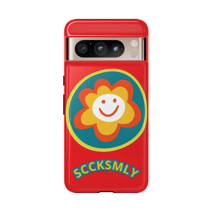 Red "SUNSHINE SMILE" Tough Phone Case for Google Pixel