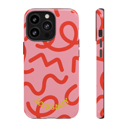 Red Candy Swirls Tough Case for Apple