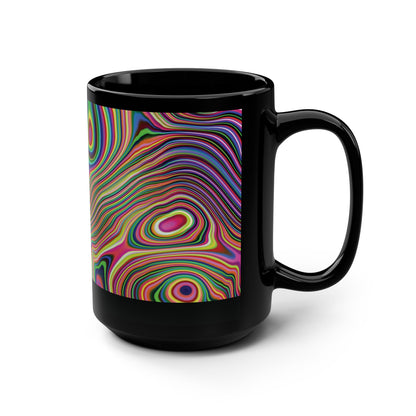 Mug Acid Swirl 15 oz — Black