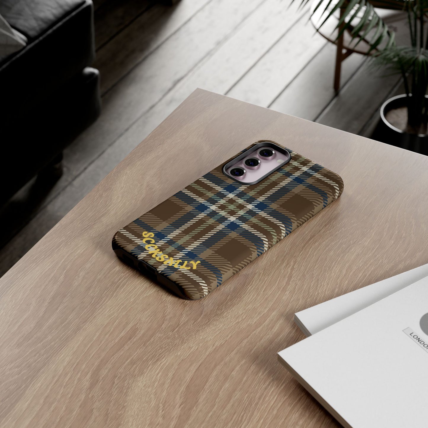 Earth and Sky Plaid Phone Case for Samsung