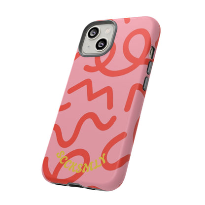 Red Candy Swirls Tough Case for Apple