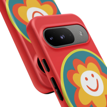Red "SUNSHINE SMILE" Tough Phone Case for Google Pixel