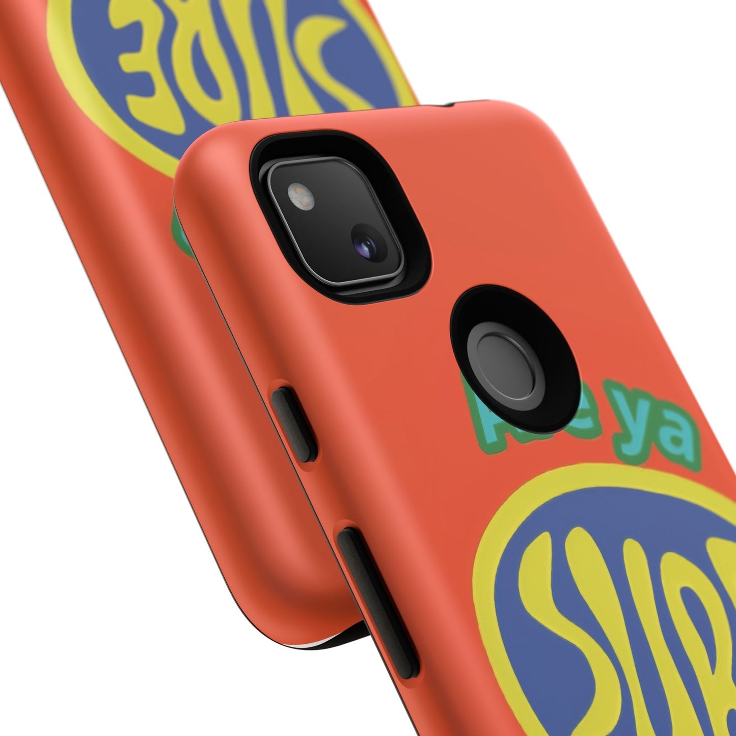Orange "ARE YA SURE" Tough Phone Case for Google Pixel