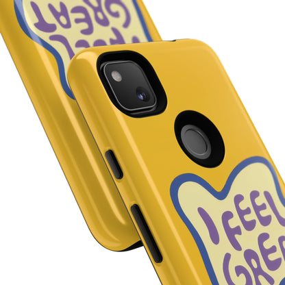Yellow "I FEEL GREAT" Tough Phone Case for Google Pixel