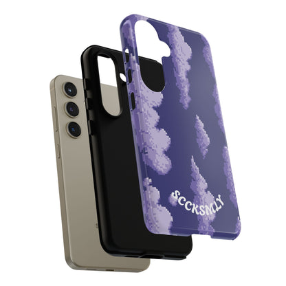 Lilac Pixel Cloud Tough Phone Case for Samsung