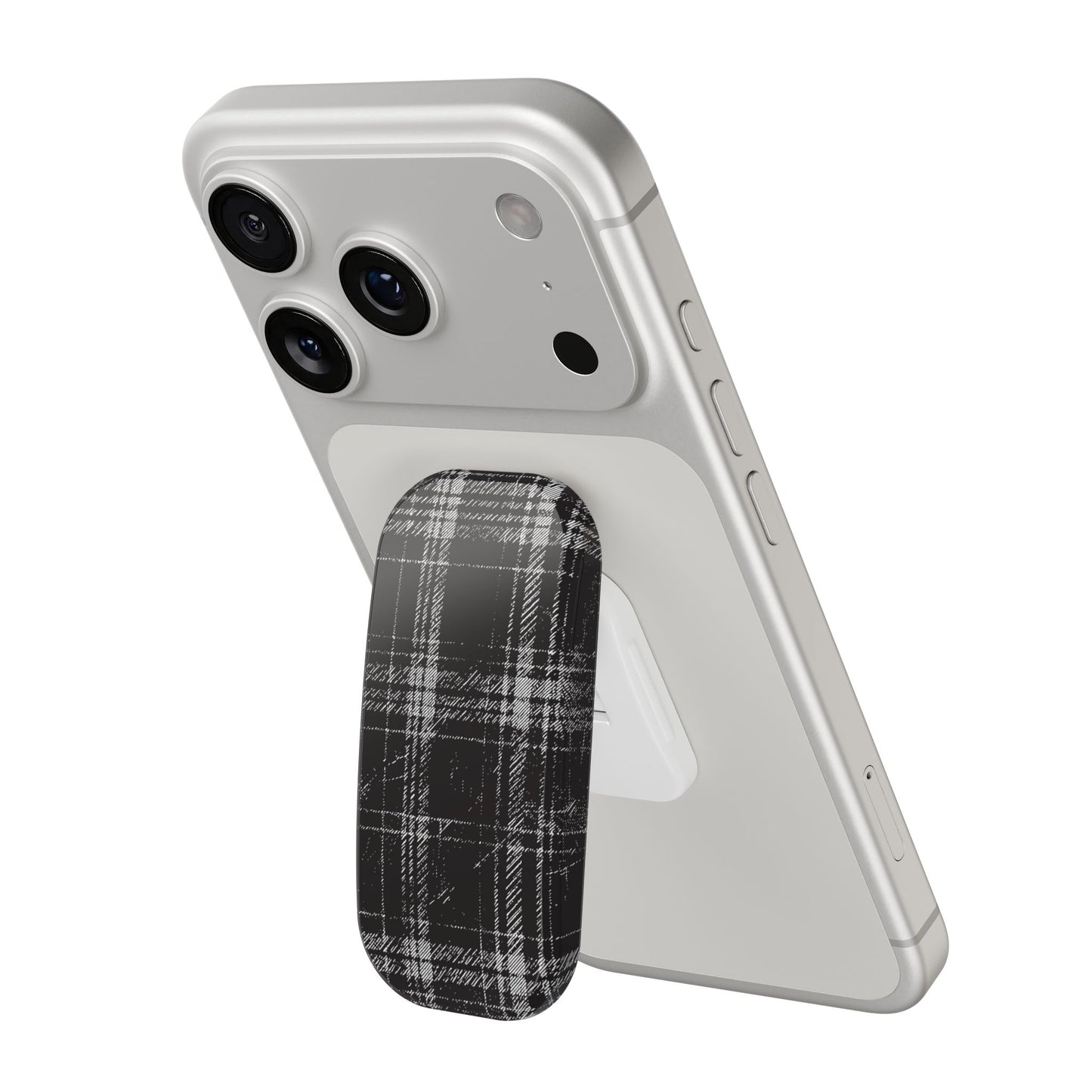 Clickit Smoky Grungy Plaid Phone Stand