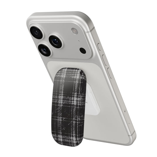 Clickit Smoky Grungy Plaid Phone Stand