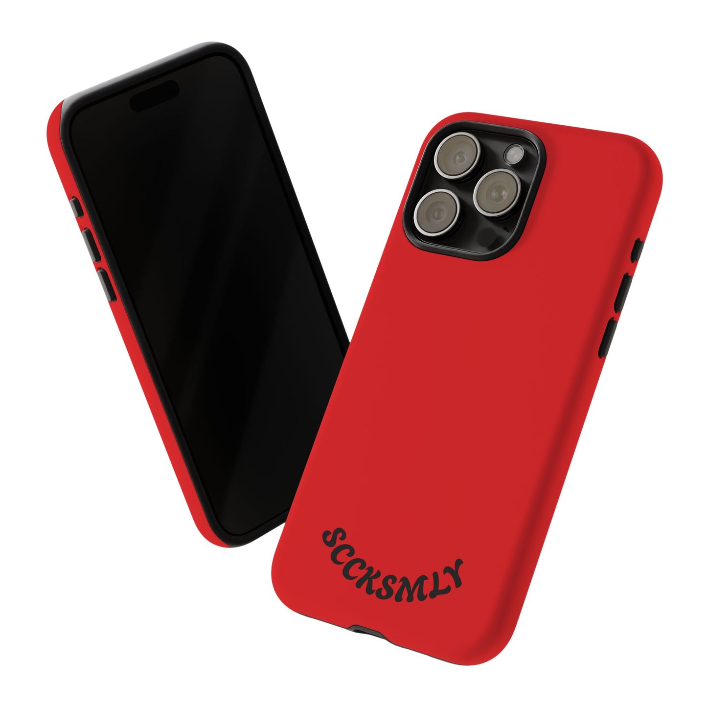 SOLID Screaming Red Tough Case for Apple