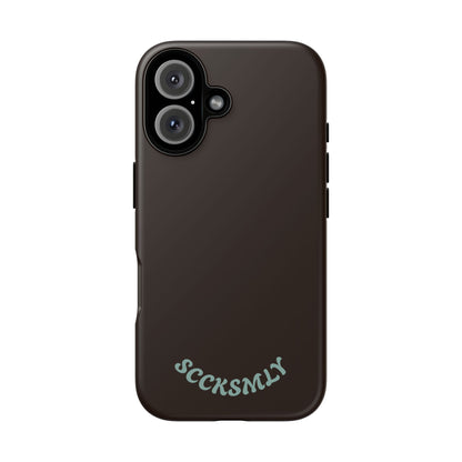 SOLID Espresso Mint Tough Phone Case for Apple