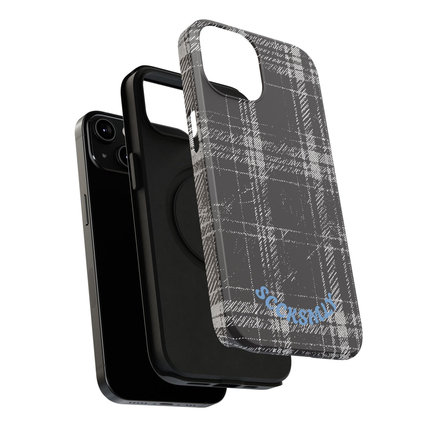 Smoky Grungy Plaid Phone Case for Apple