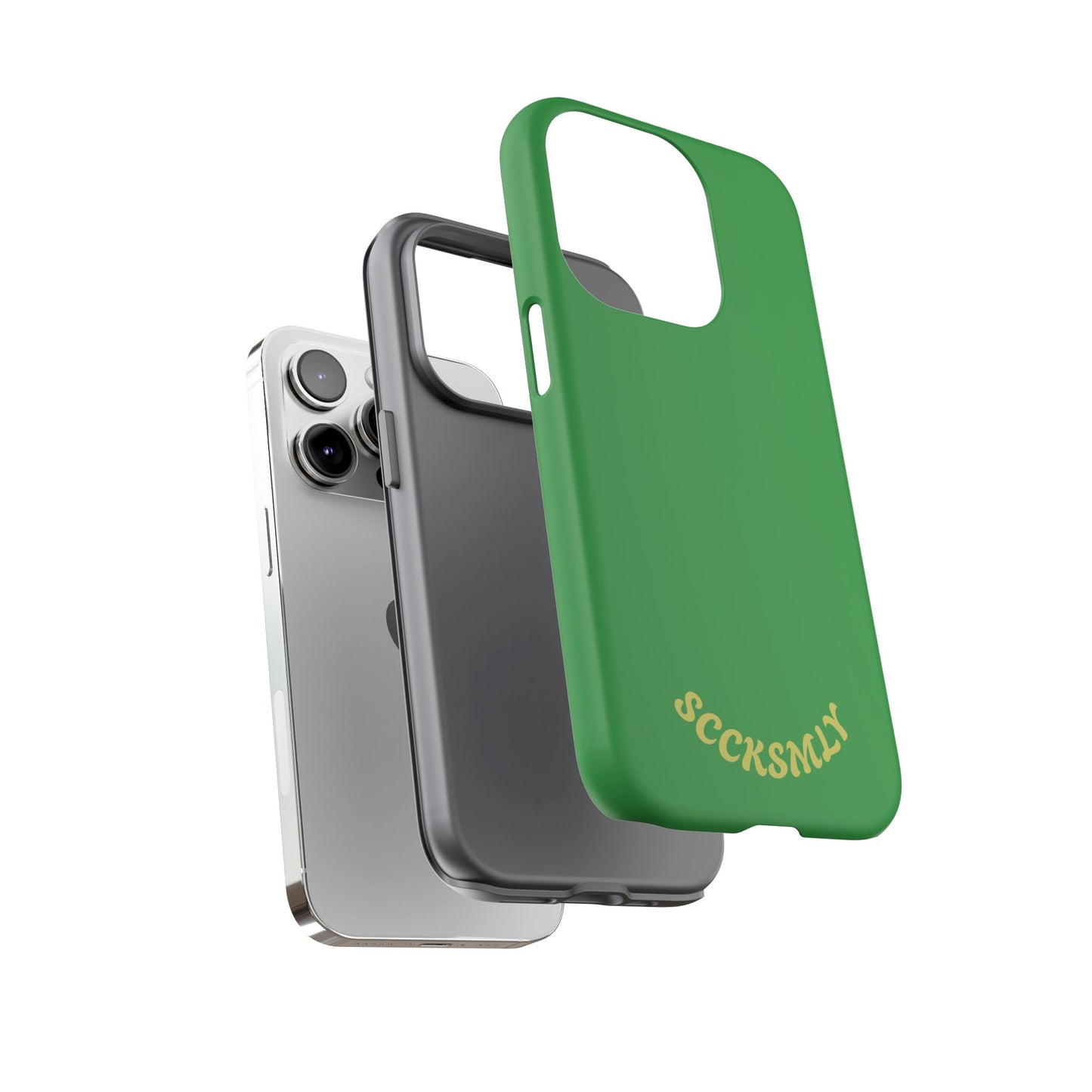 SOLID Green Grin Tough Case for Apple