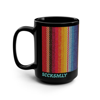 Mug Boho Vibe Check 15 oz — Black