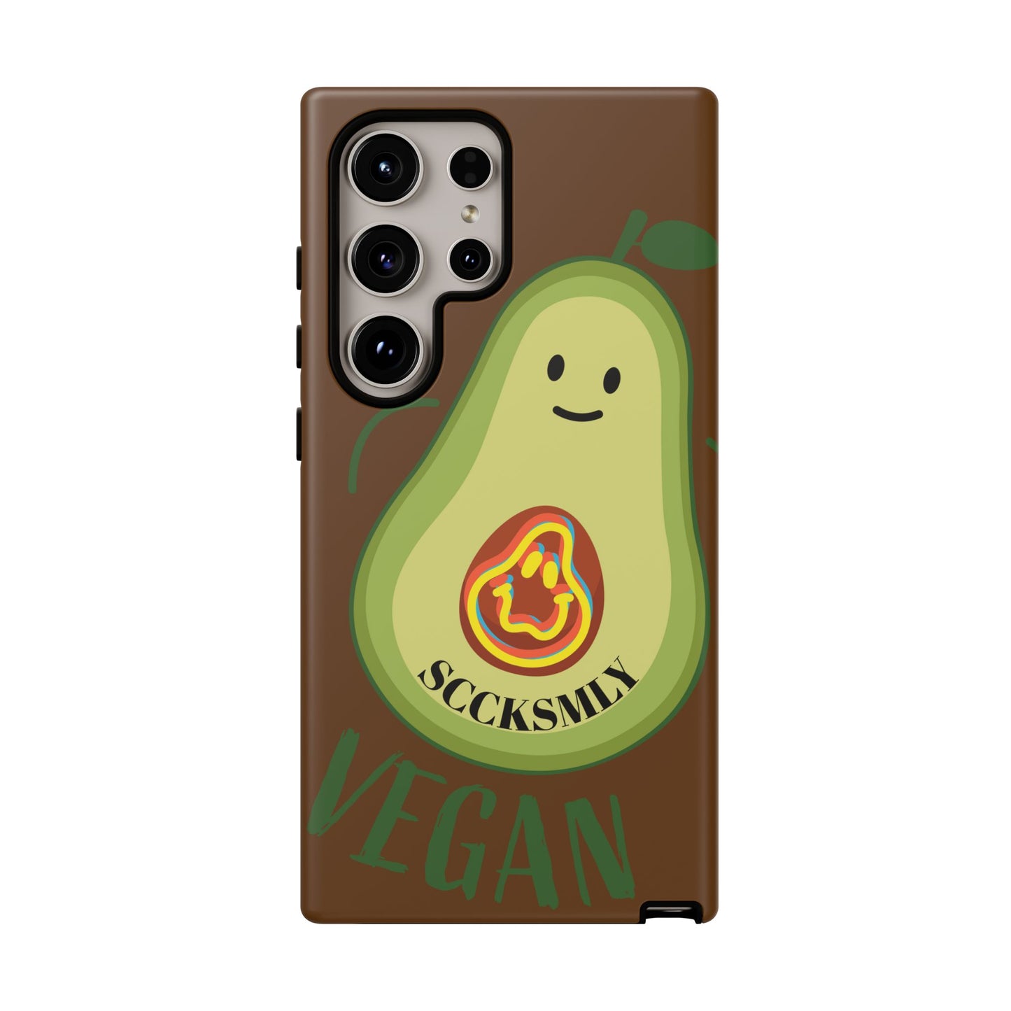 Playful Vegan Avocado Phone Case for Samsung