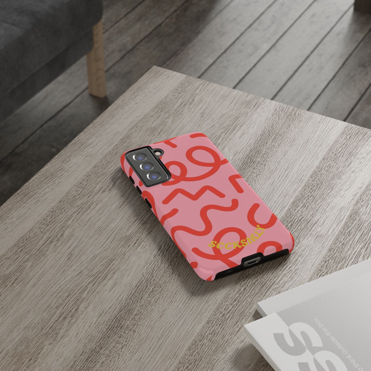 Red Candy Swirls Tough Phone Case for Samsung