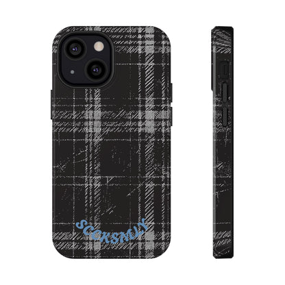 Smoky Grungy Plaid Phone Case for Apple