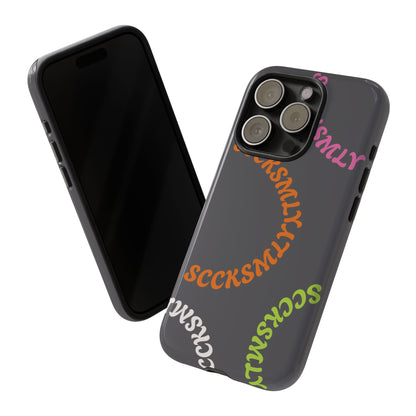 Y2K Wavy Script Tough Case for Apple- Gray