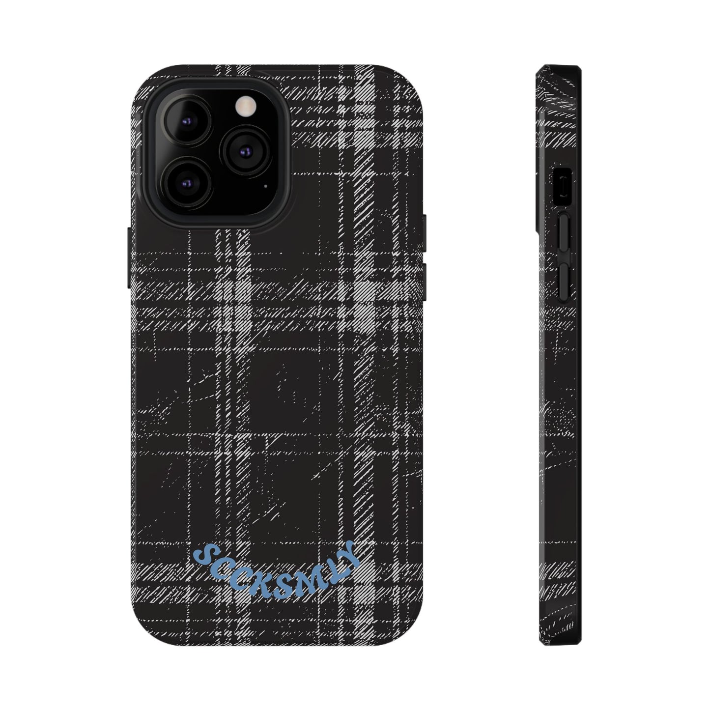 Smoky Grungy Plaid Phone Case for Apple