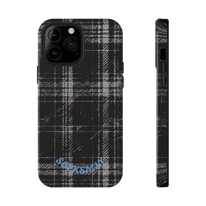 Smoky Grungy Plaid Phone Case for Apple