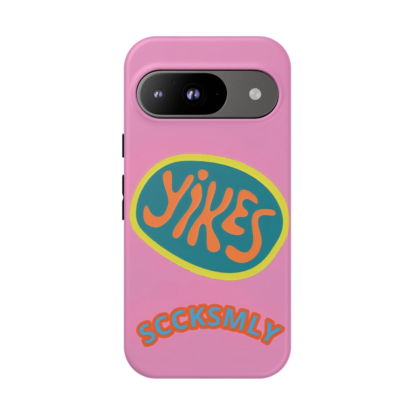 Pink "YIKES" Tough Phone Case for Google Pixel