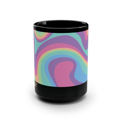 Mug Pastel Swirl 15 oz - Black