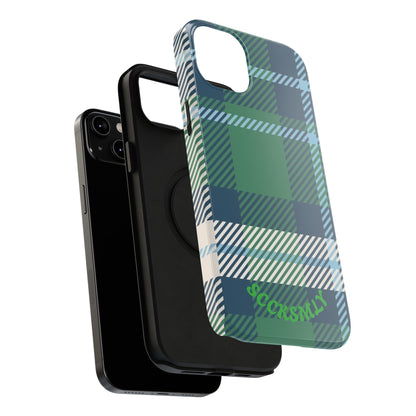 Earth and Sky Plaid Phone Case for Apple