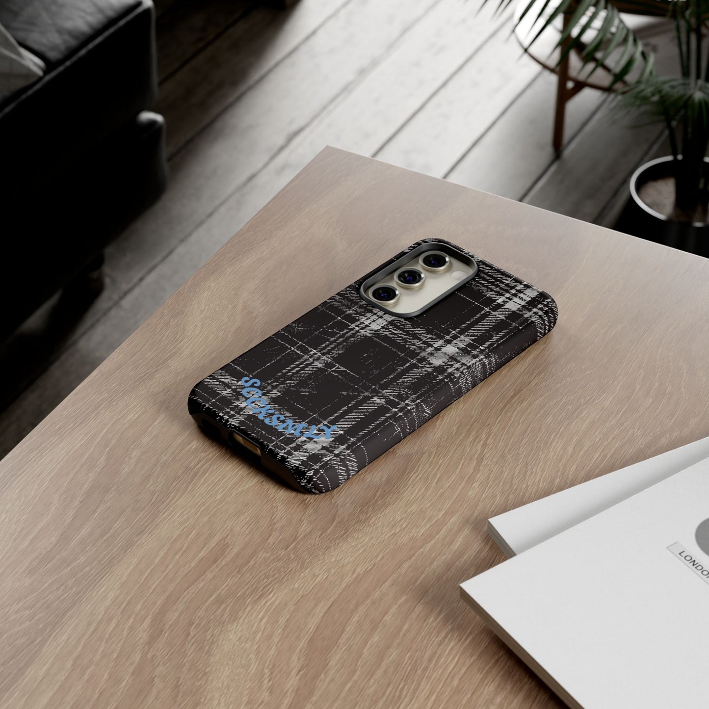 Smoky Grungy Plaid Phone Case for Samsung