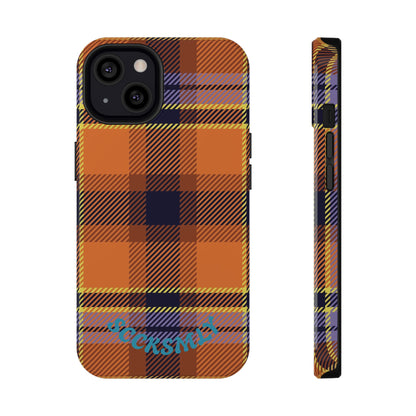 Orange Sickle Plaid  Phone Case for Apple