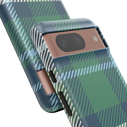 Earth and Sky Plaid Tough Phone Case for Google Pixel