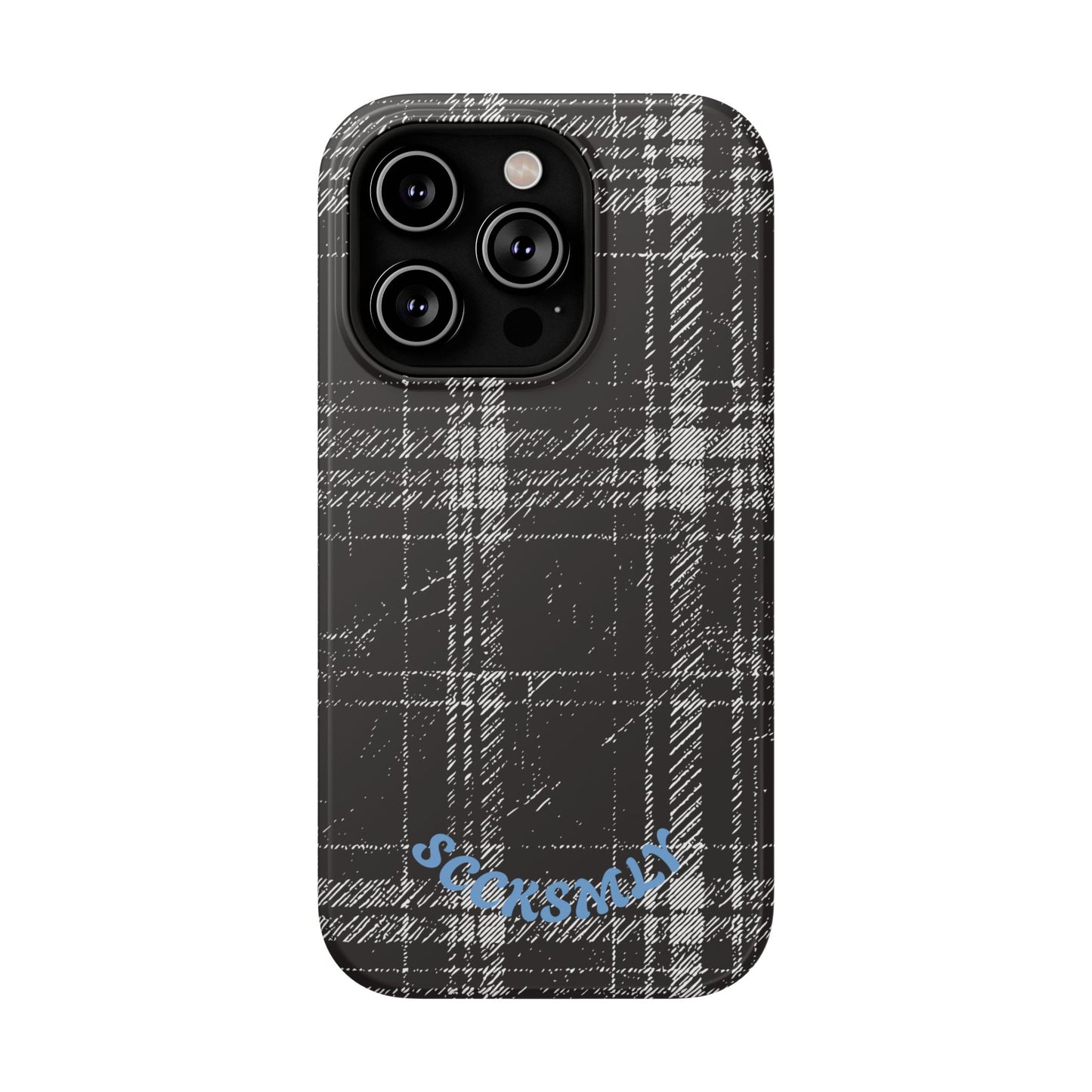 Smoky Grungy Plaid Phone Case for Apple