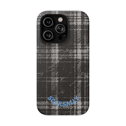 Smoky Grungy Plaid Phone Case for Apple