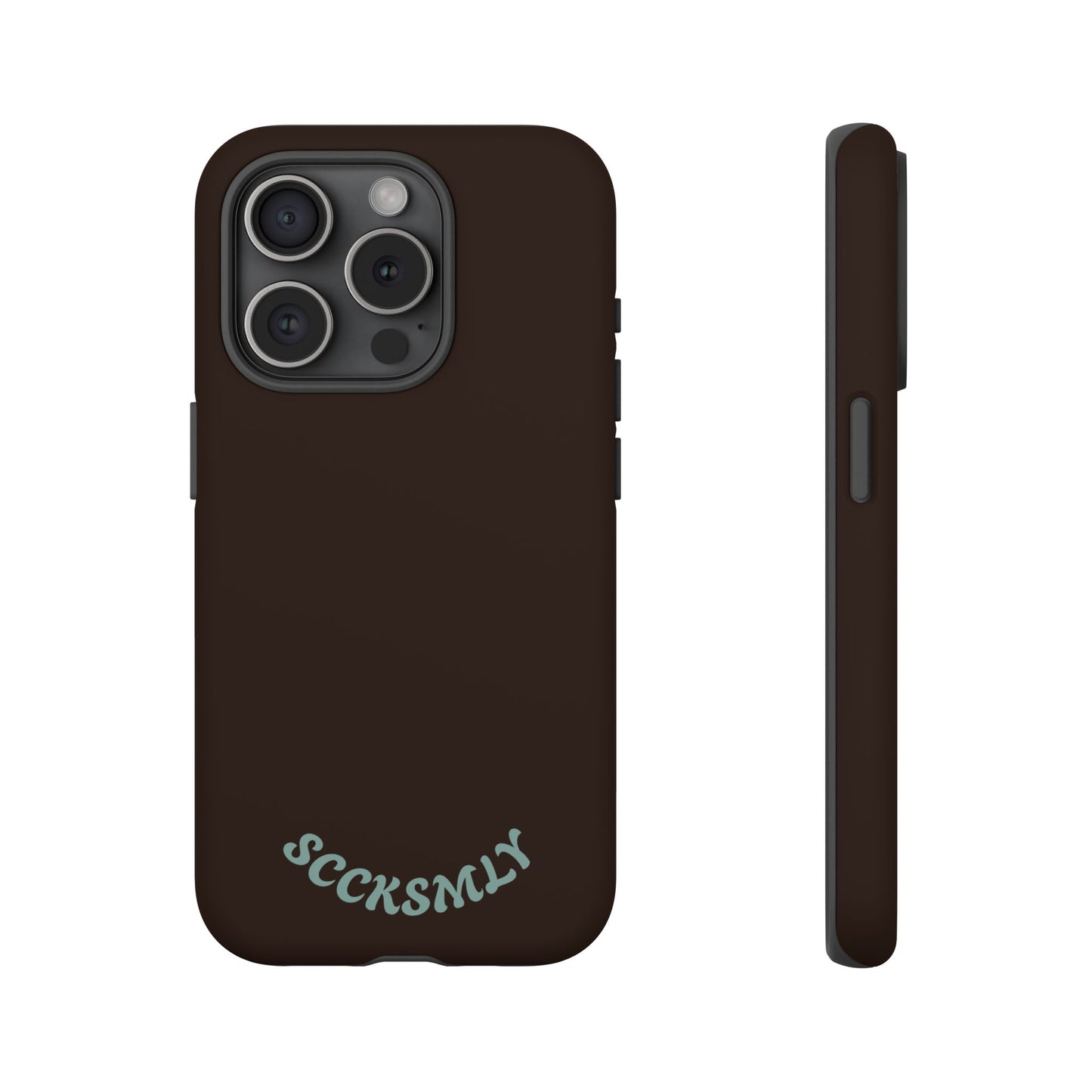 SOLID Espresso Mint Tough Phone Case for Apple