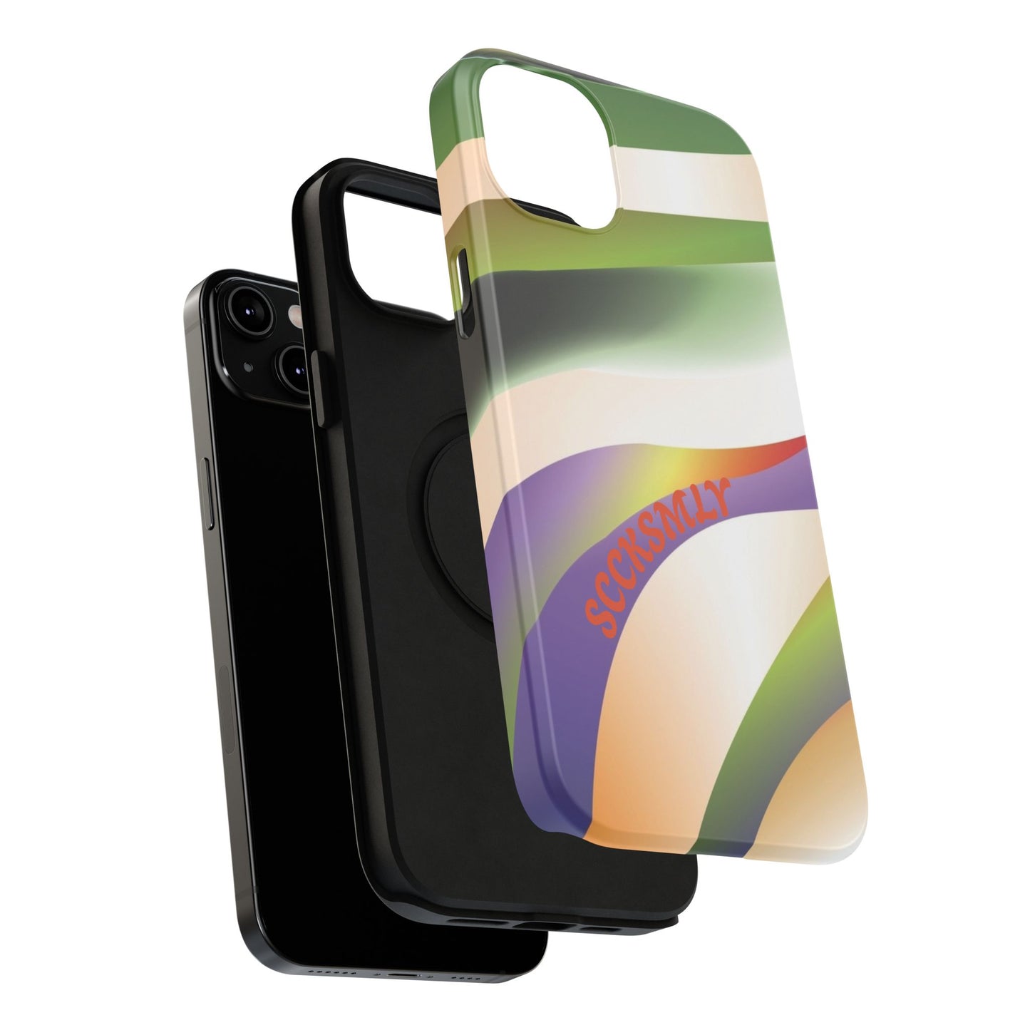Green Waves Phone Case for Apple